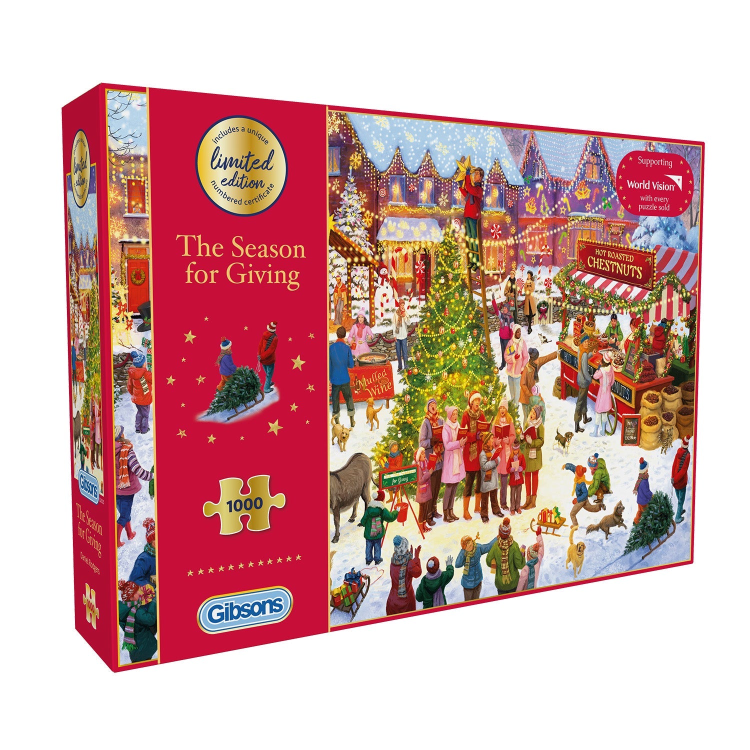 Gibsons The Season for Giving 1000 piece jigsaw puzzle for adults in Special Limited Edition retail box