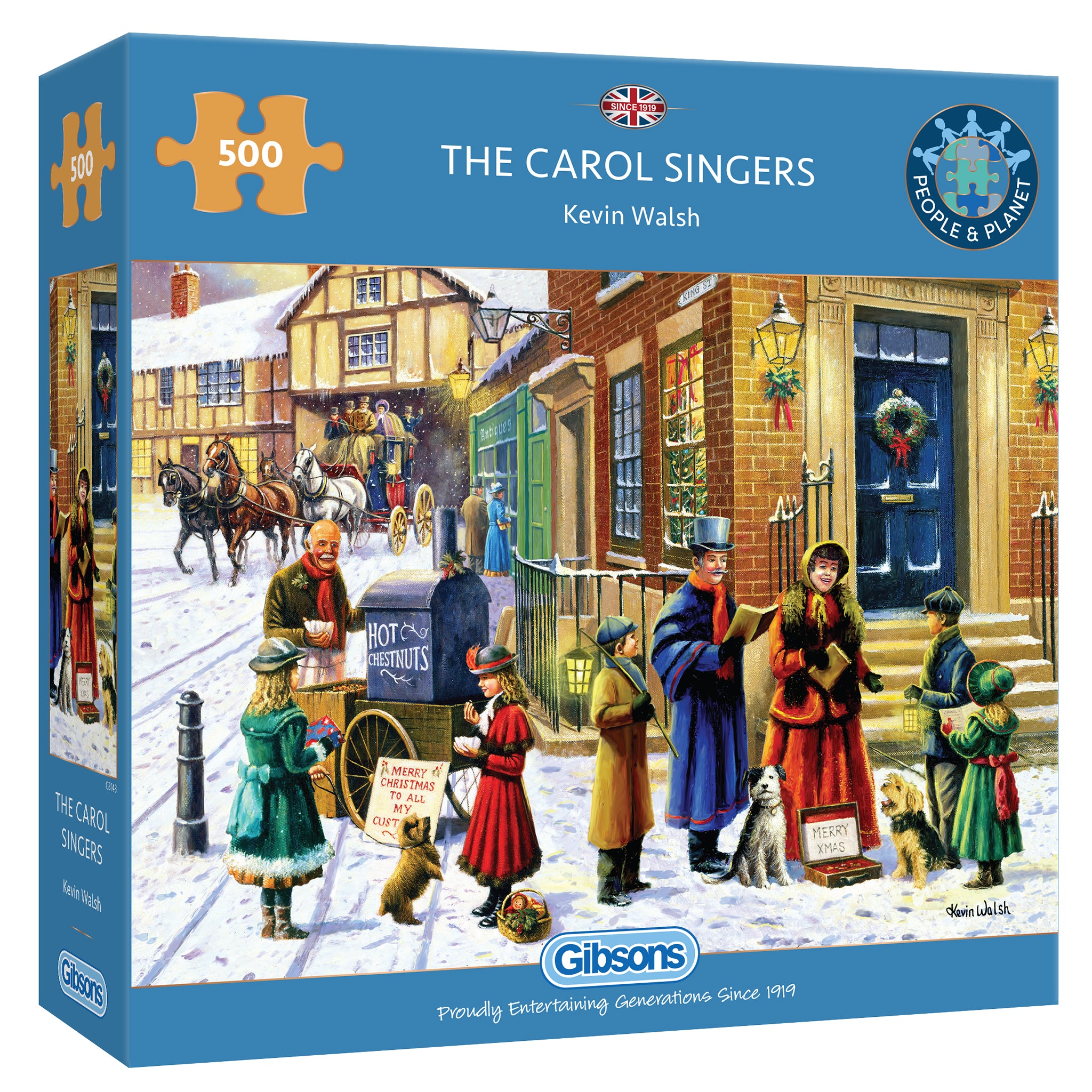The carol singers 500 piece jigsaw puzzle by gibsons games