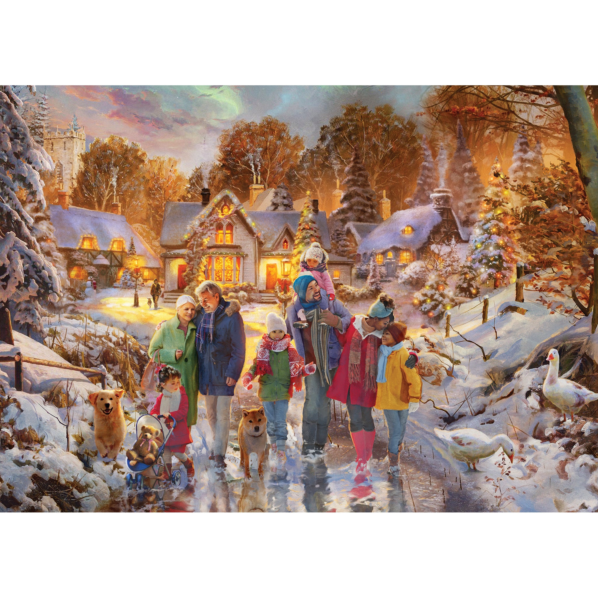 boxing day stroll 500 piece christmas jigsaw by gibsons games