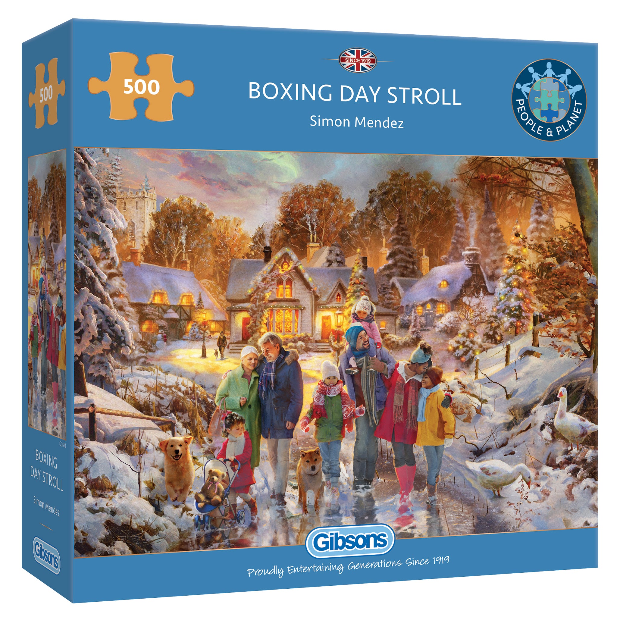 boxing day stroll 500 piece christmas jigsaw by gibsons games