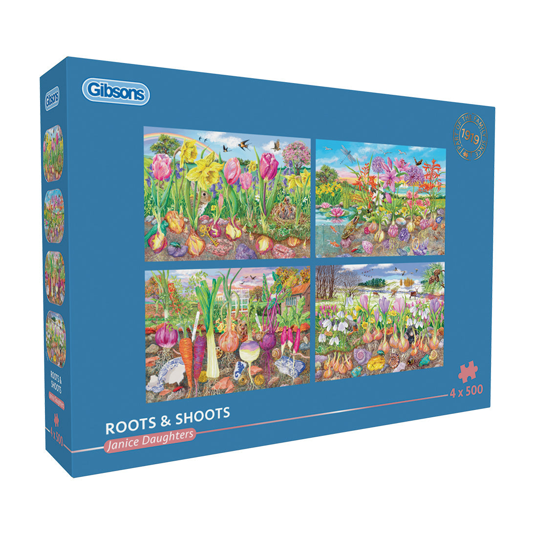 Roots and shoots gibsons 4 x 500 piece jigsaw puzzle G5066