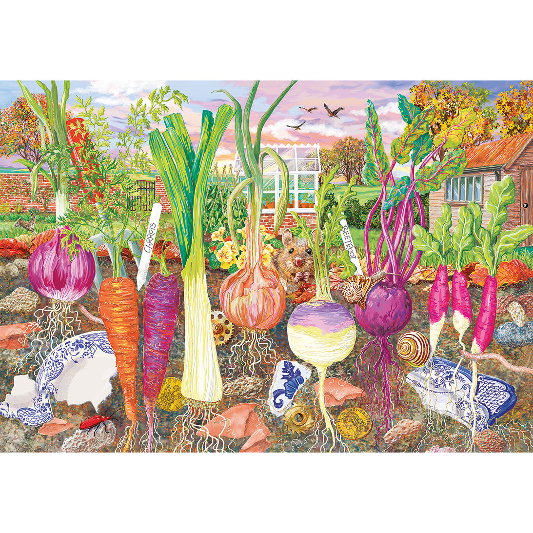 Roots and shoots gibsons 4 x 500 piece jigsaw puzzle G5066