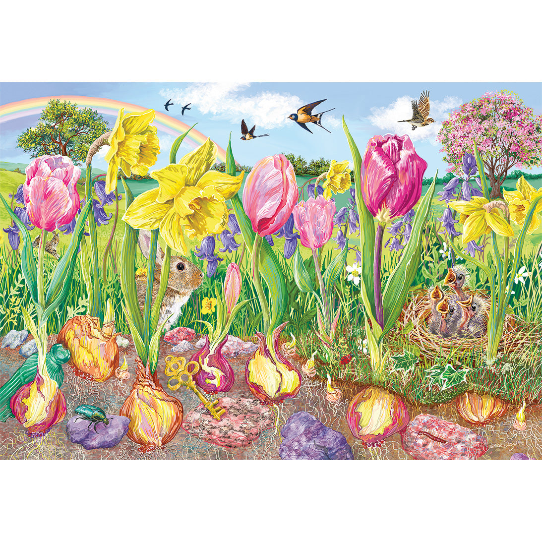 Roots and shoots gibsons 4 x 500 piece jigsaw puzzle G5066