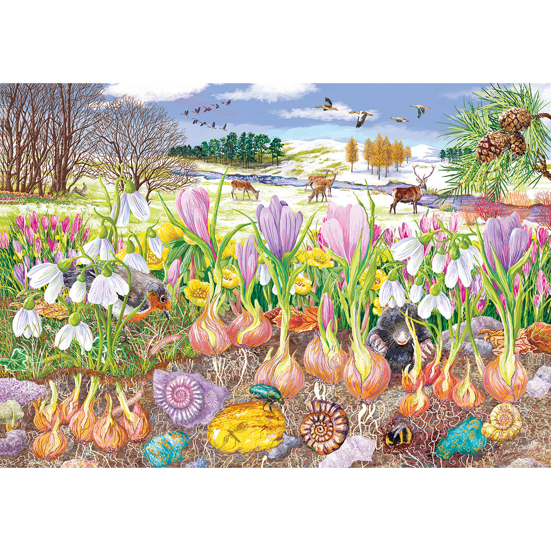 Roots and shoots gibsons 4 x 500 piece jigsaw puzzle G5066