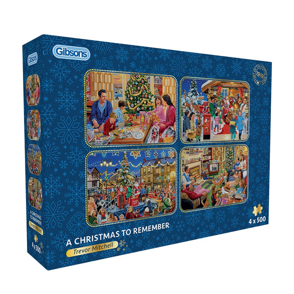 邦楽 B-PASS 3rd ANNIVERSARY Xmas Message A Christmas to Remember 4x500 Piece Jigsaw Set – Gibsons