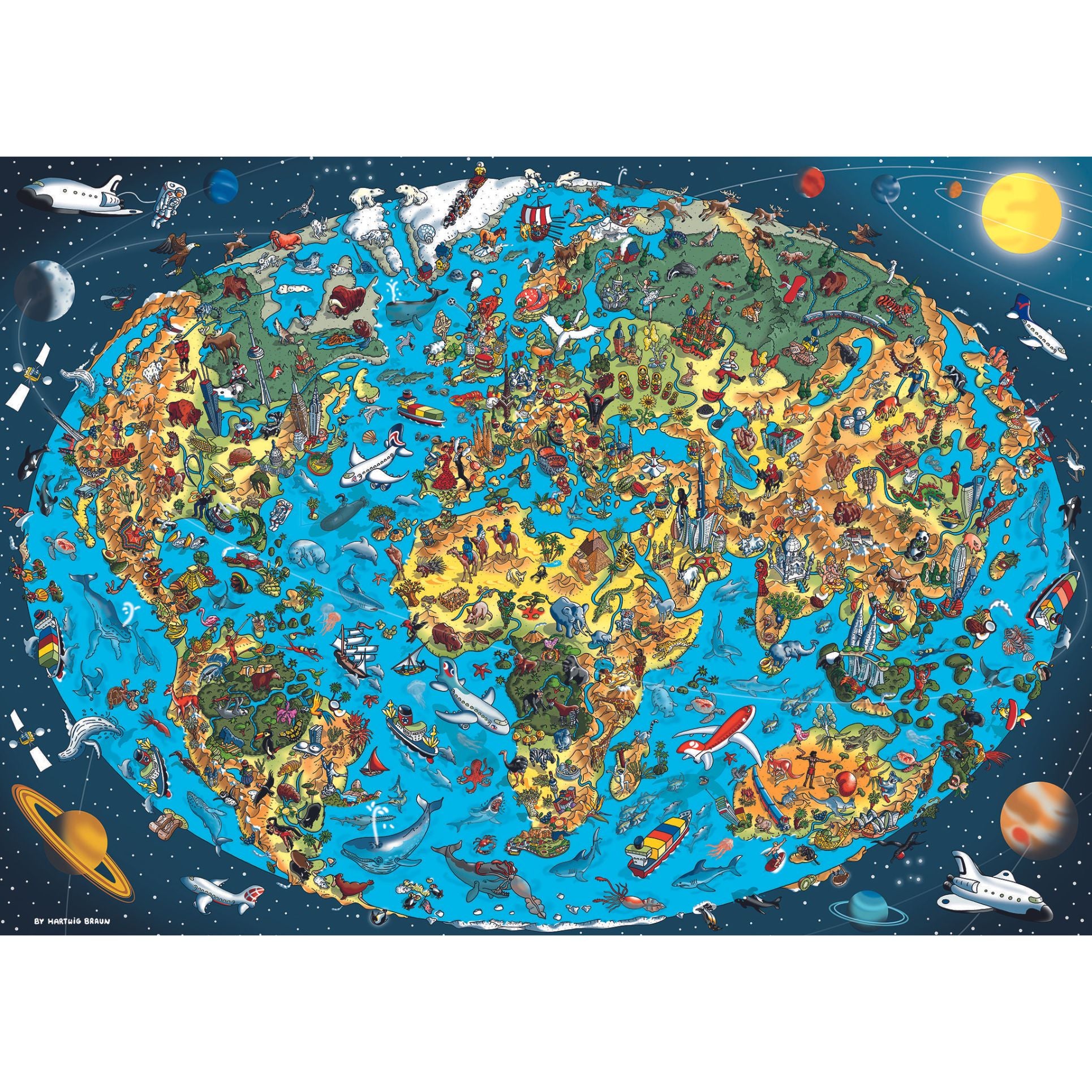 Our Great Planet 1000 Piece Jigsaw Puzzle for Adults from Gibsons