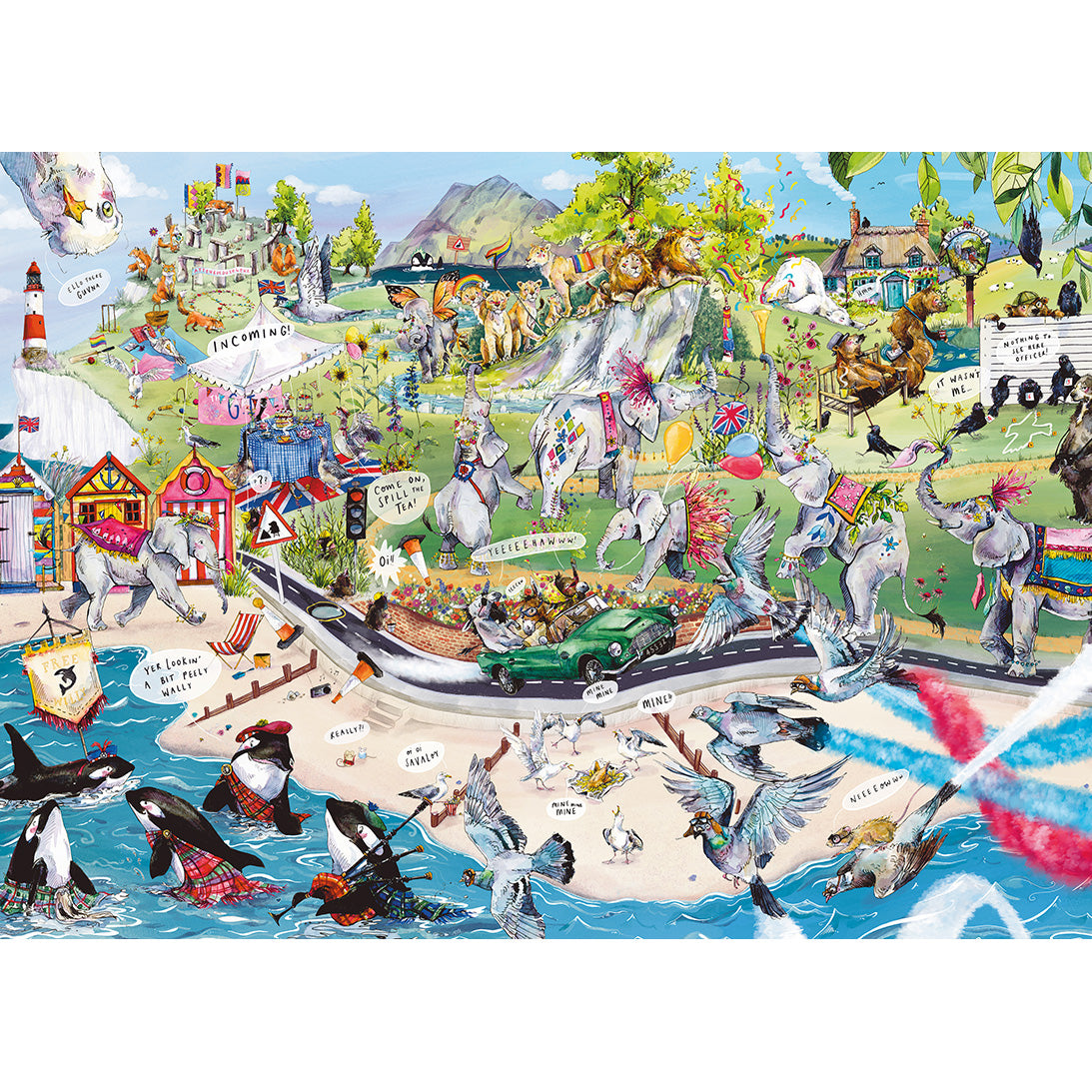 Herd of hilarity 1000 piece jigsaw puzzle G7138 Poster
