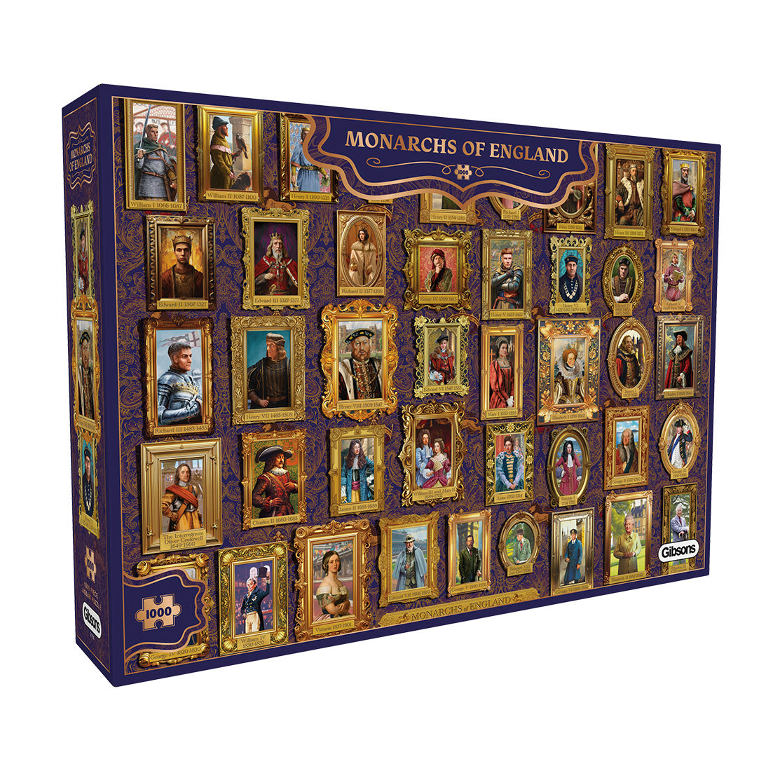 Monarchs of England 1000 Piece Jigsaw Puzzle by Gibsons in Special Retail Box