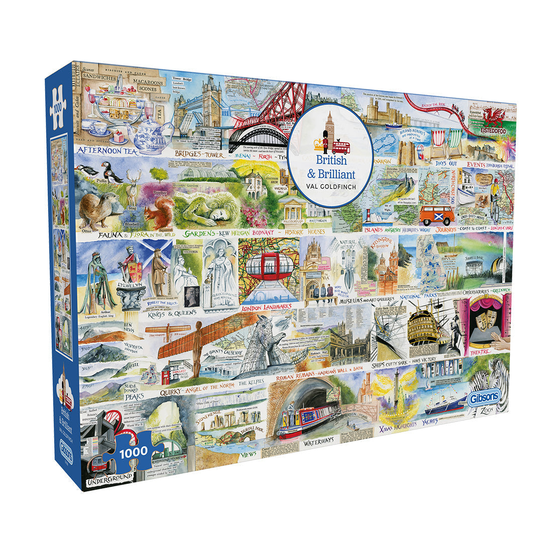Gibsons Brilliant & British great 1000 piece jigsaw puzzle for adults for him and her