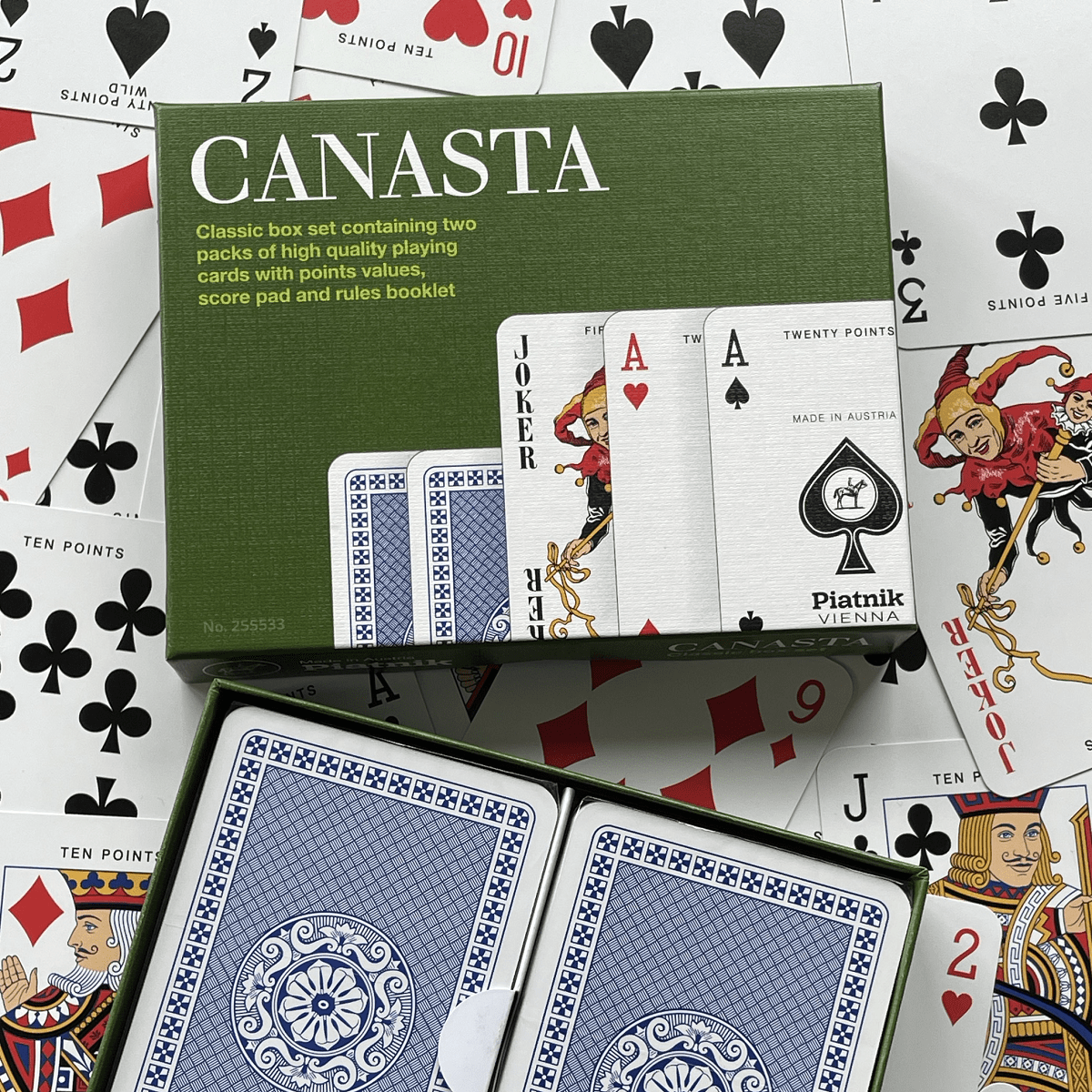Finest Quality Canasta Card Game from Piatnik made in Vienna retail box