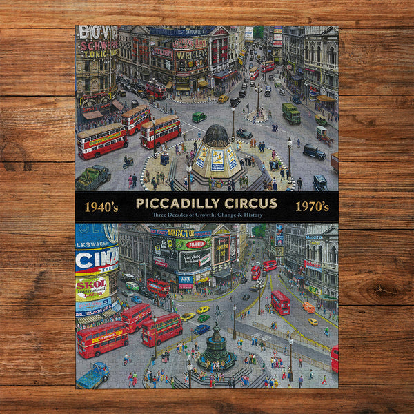 Gibsons Piccadilly – Puzzle 1000 Pezzi: Il Circo Attraverso I Decenni, Londra Anni '40 E '70