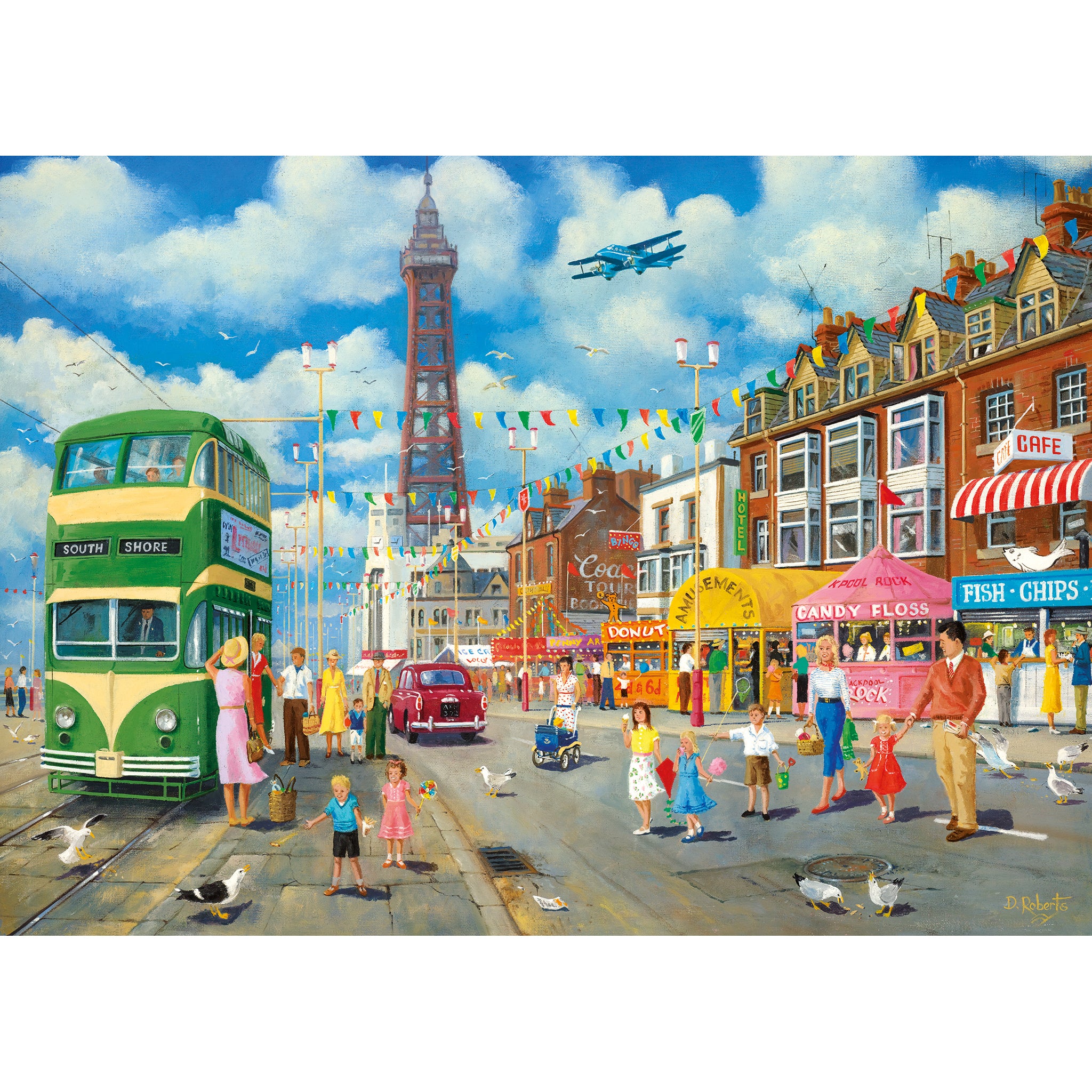 G6351 Blackpool Promenade 1000 piece jigsaw puzzle by derek roberts