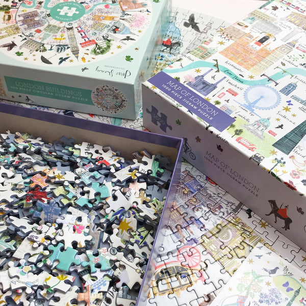 JG Historical Map Of London 1000 Piece Jigsaw Puzzle - 69x48cm Challenging Puzzle For Adults