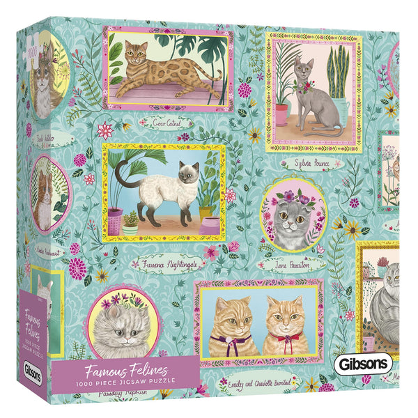 Feline Festivities 1000 Piece Jigsaw Puzzle - Christmas Cats Sustainable Adult Puzzle