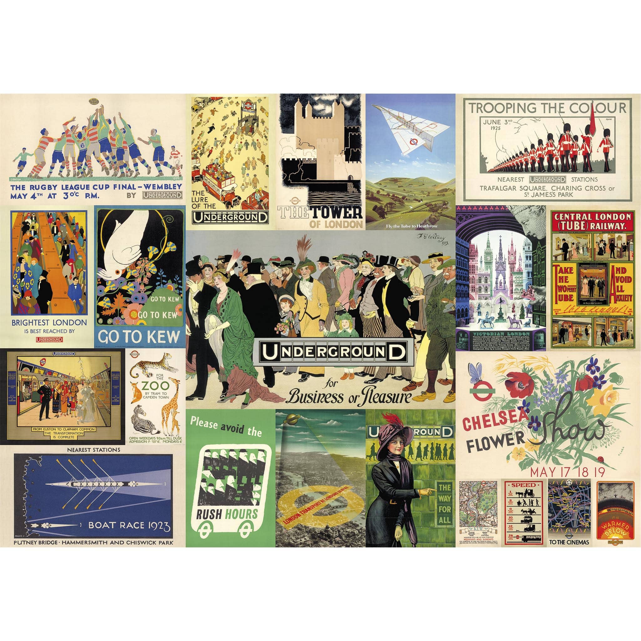 Gibsons London Transport Heritage Posters 500 Piece Jigsaw Puzzle for adults