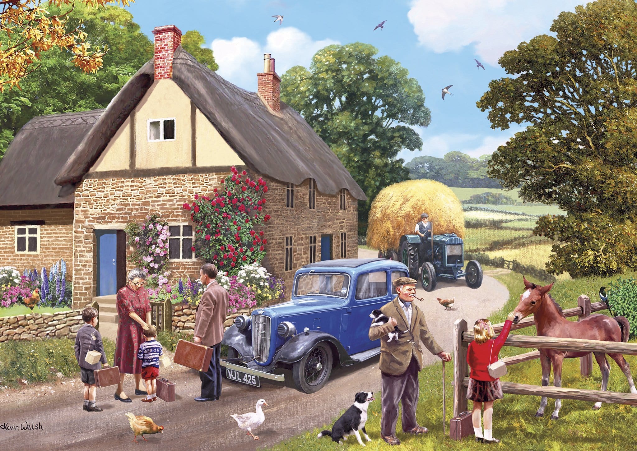 The Evacuees (4 in a box) 500 piece jigsaw puzzles for adults from Gibsons  | Sustainably made using 100% Recycled Board