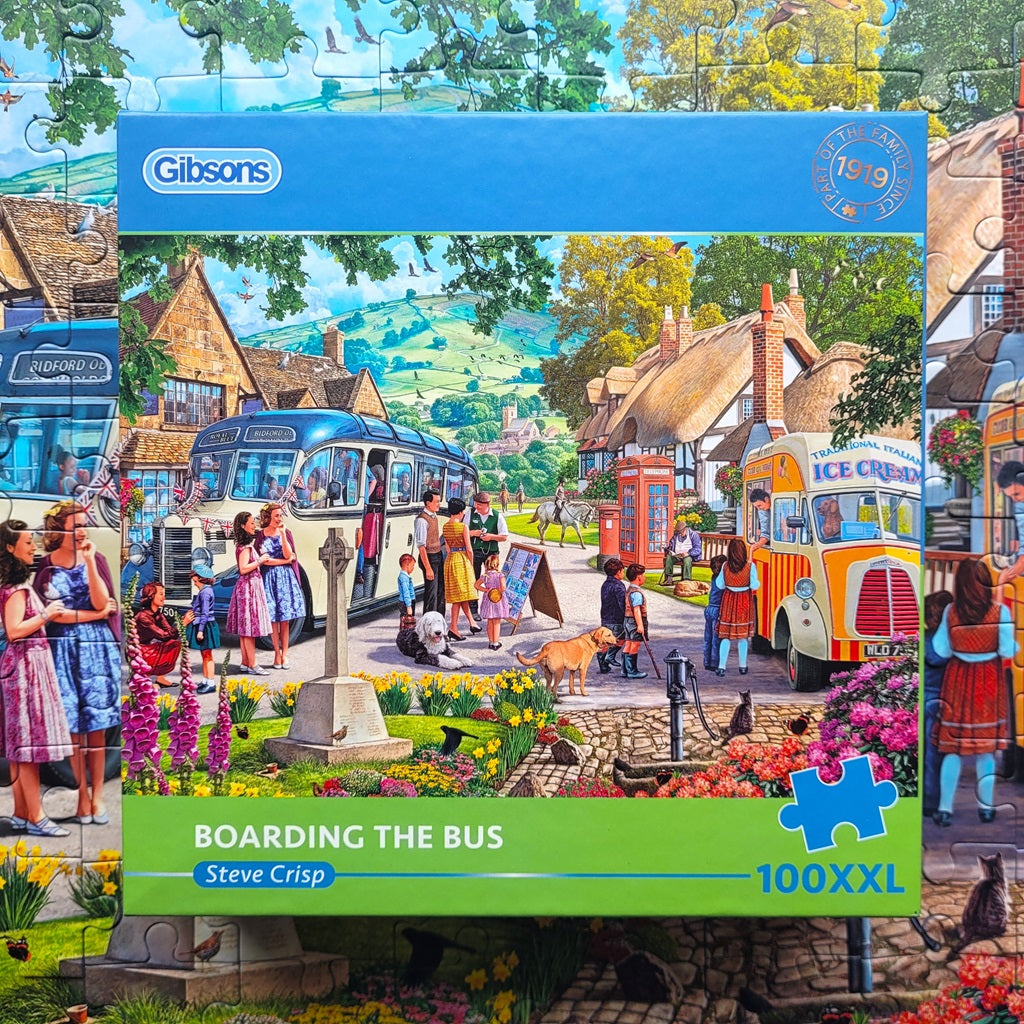 Boarding the bus G2232 gibsons 100 extra large piece jigsaw puzzle