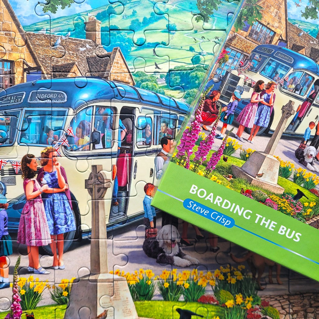 Boarding the bus G2232 gibsons 100 extra large piece jigsaw puzzle