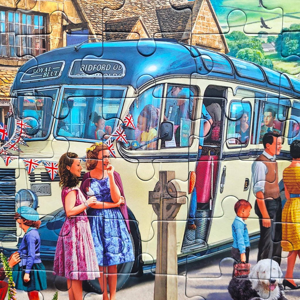 Boarding the bus G2232 gibsons 100 extra large piece jigsaw puzzle