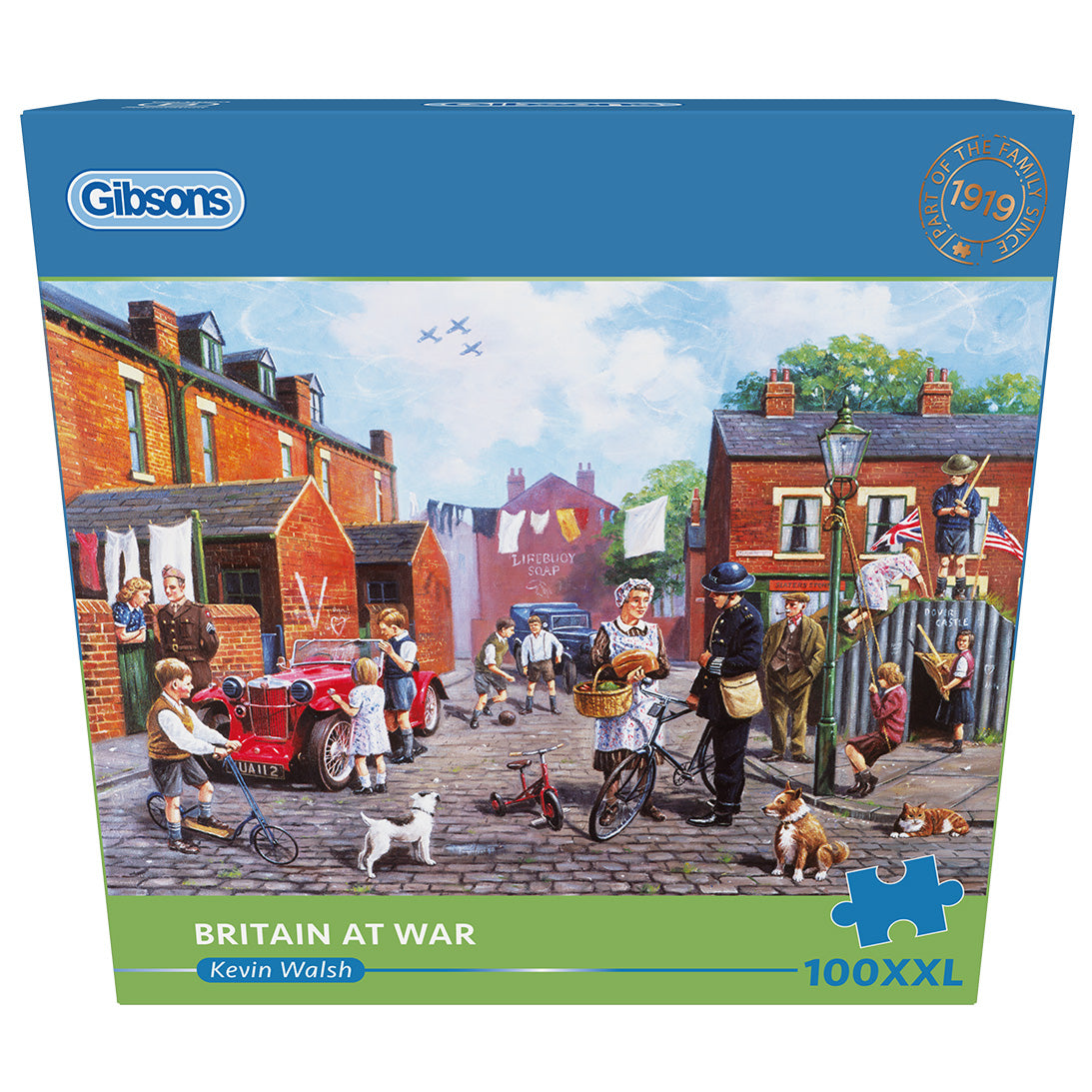 Britain at War Extra Large 100 Piece Jigsaw puzzle in retail box by Gibsons front view