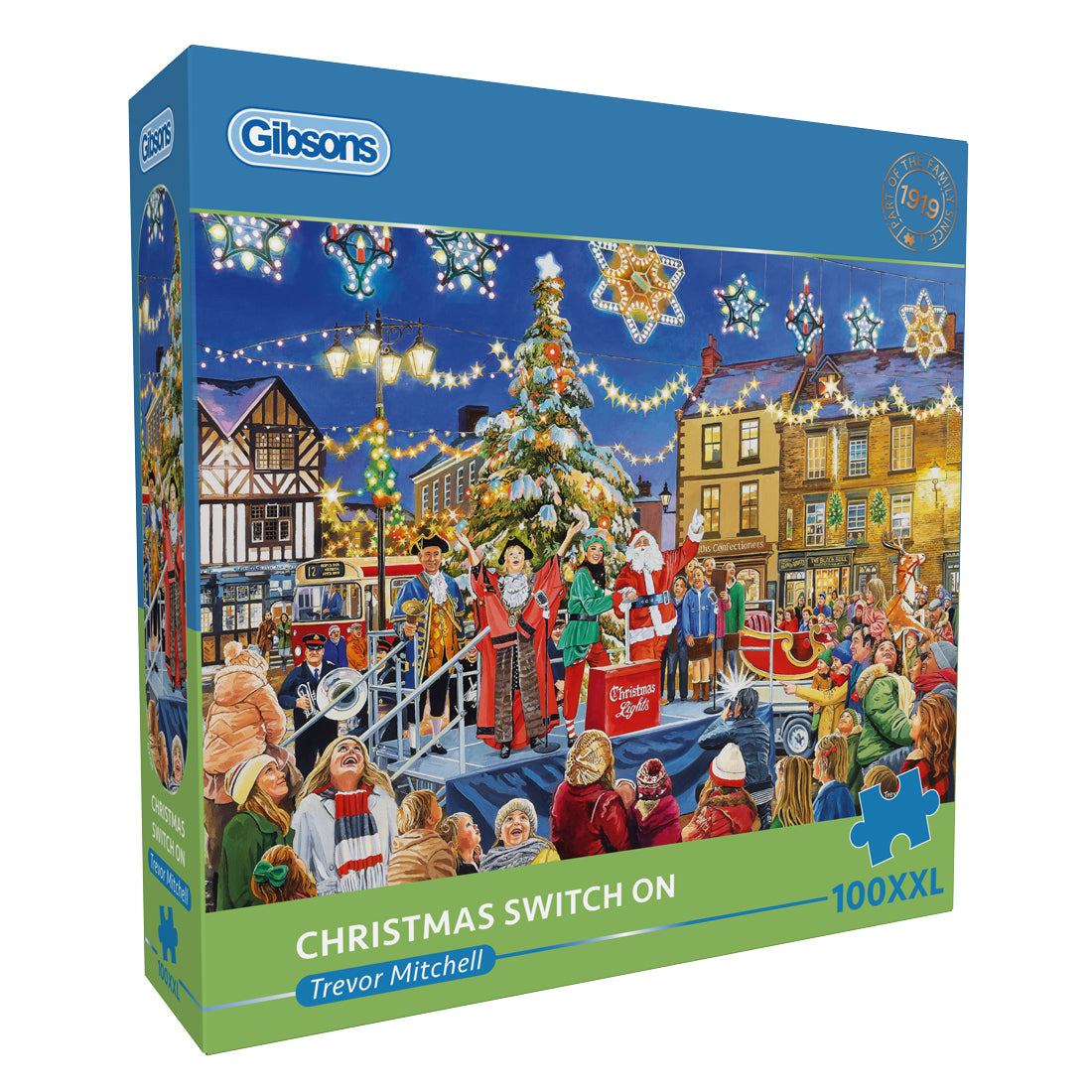 Gibsons Christmas Switch On 100 XXL Extra Large Piece Jigsaw Puzzle for easy handling