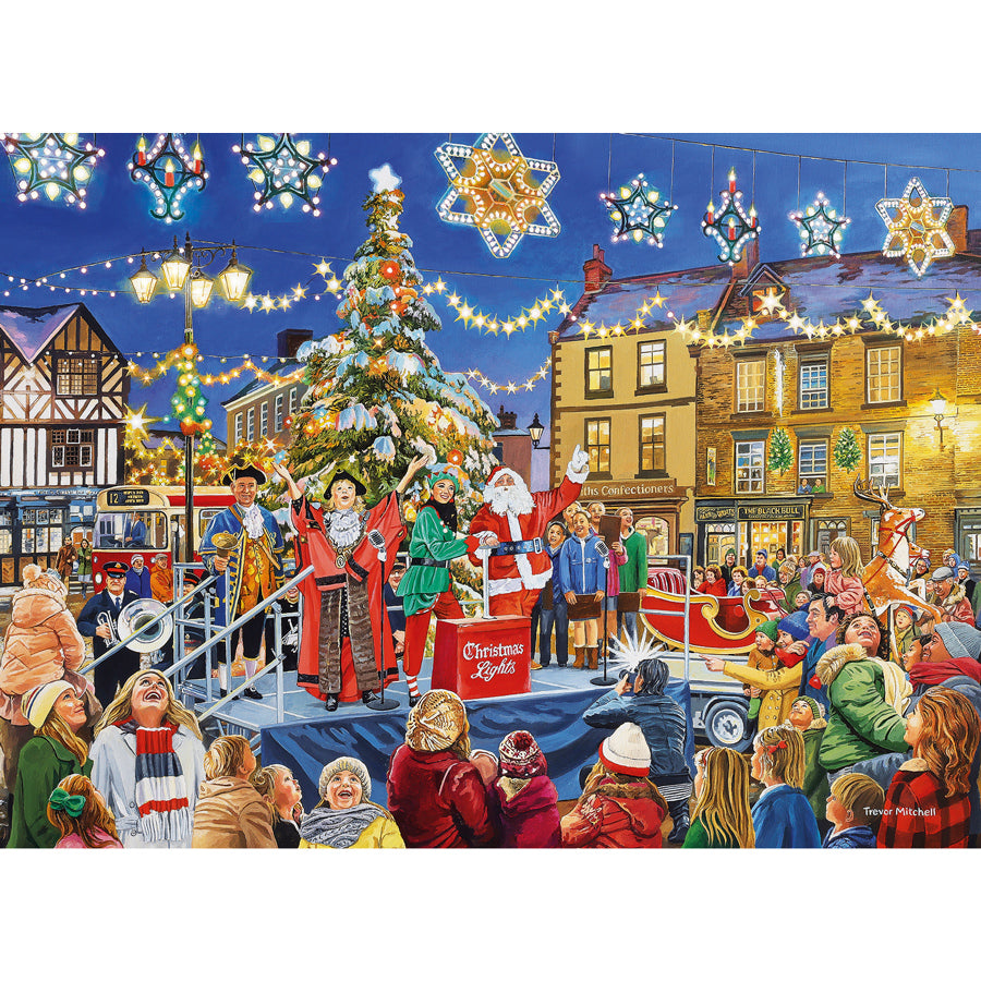Gibsons Christmas Switch On 100 XXL Extra Large Piece Jigsaw Puzzle the Poster