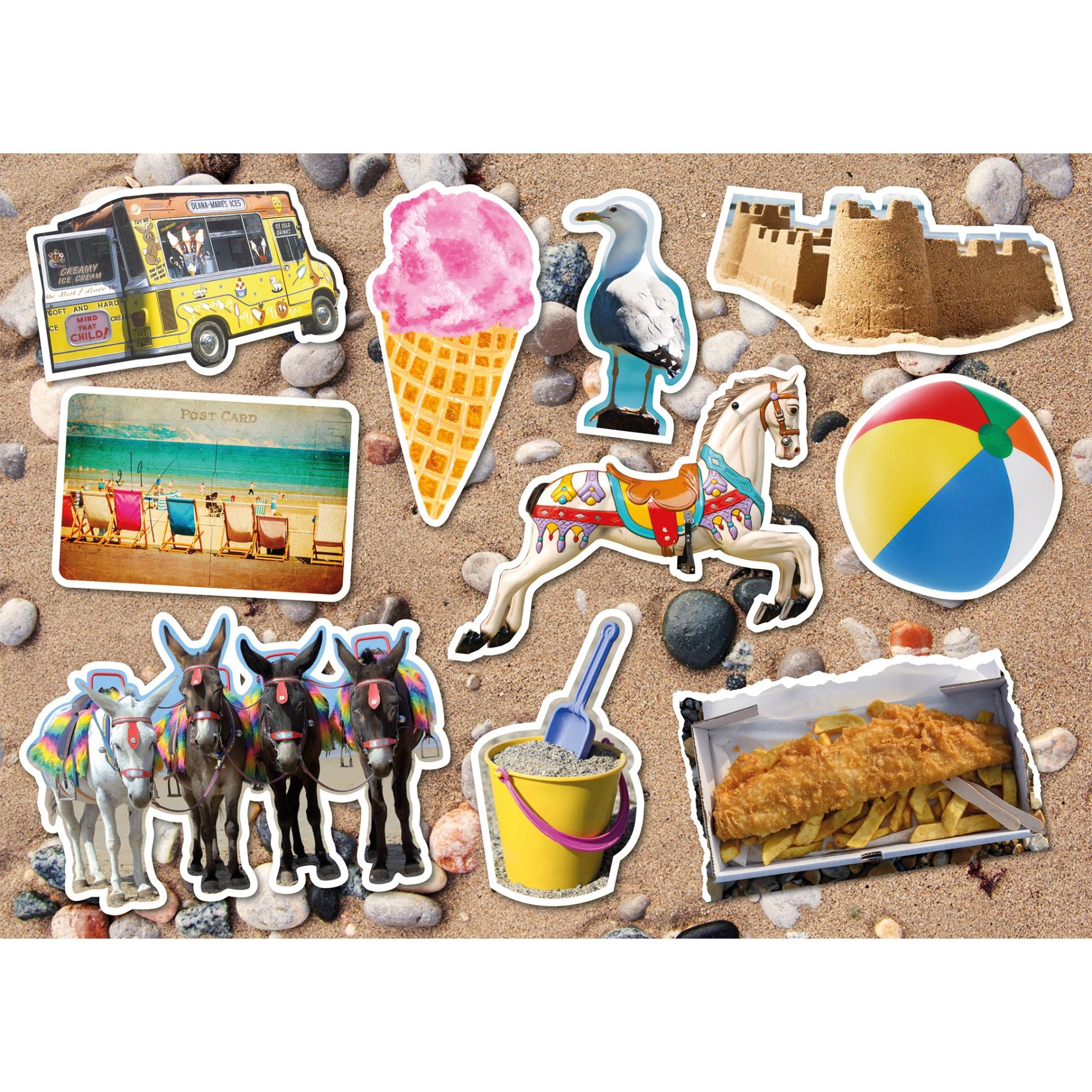 At the Seaside - Nostalgic 12 extra large Piece Puzzle for those living with Dementia