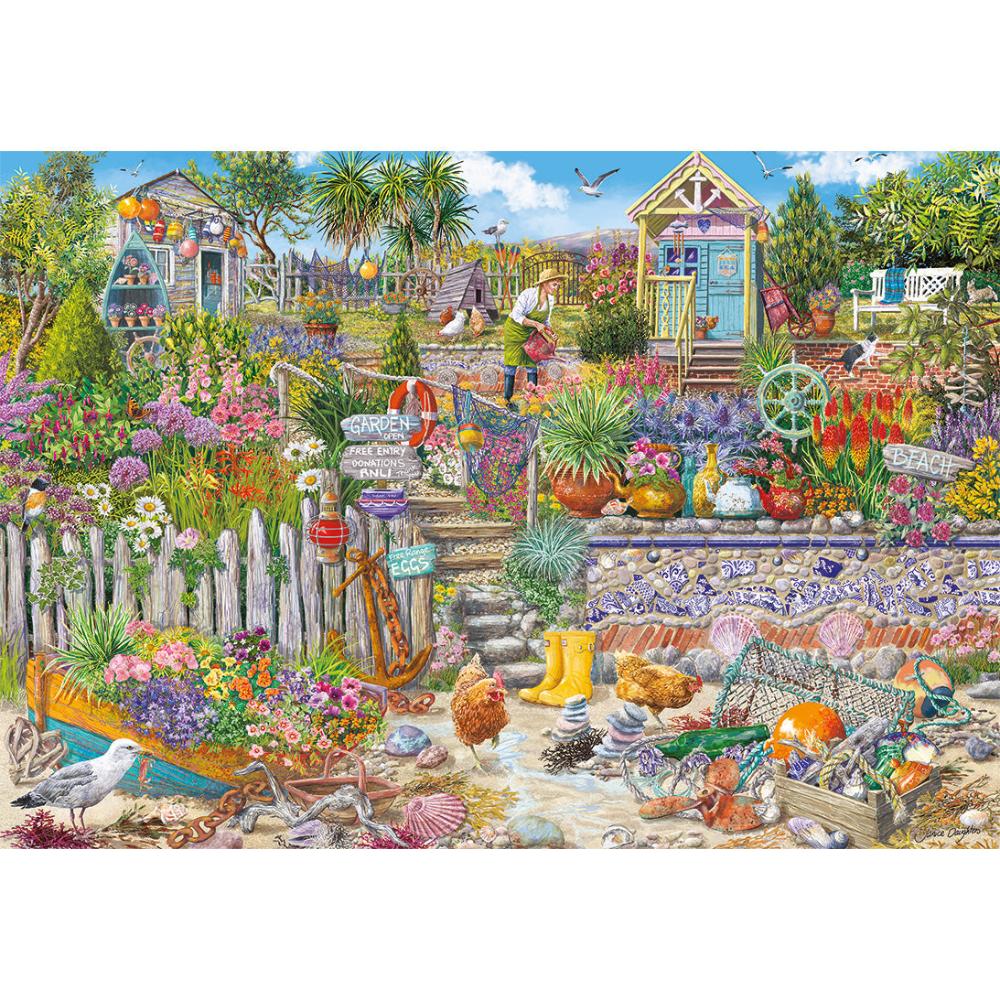 Beachcomber's Garden Extra Large 250XL Piece Jigsaw Puzzle beautiful colourful poster by Gibsons