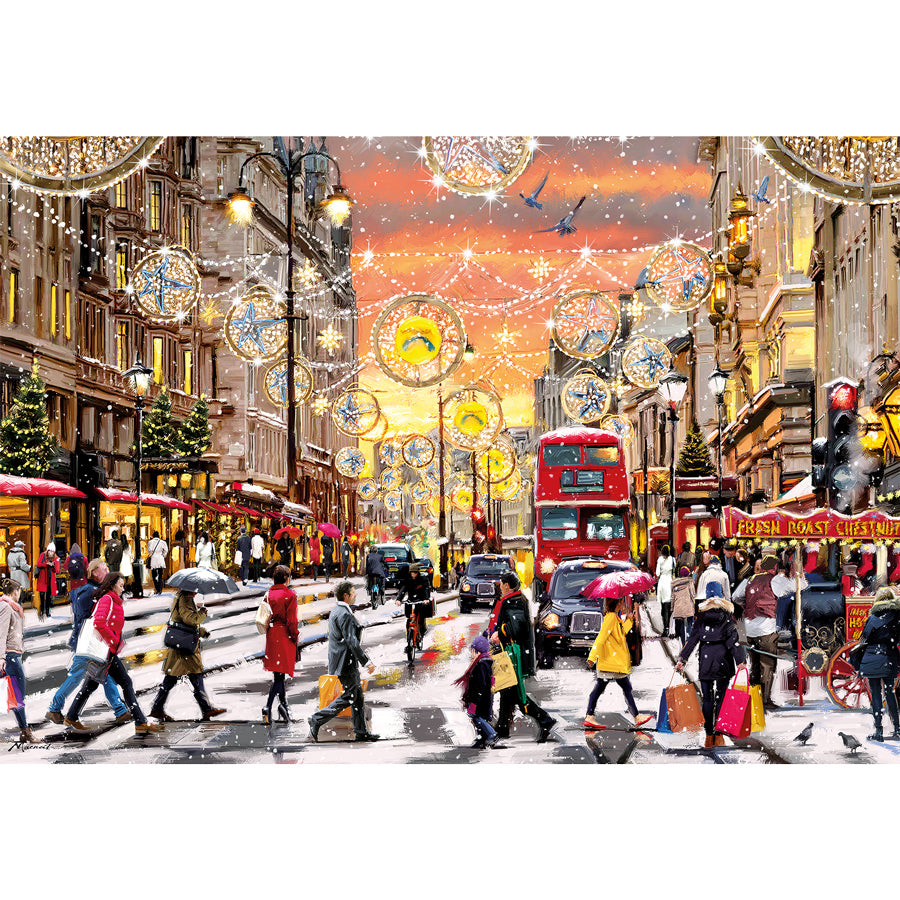Gibsons Holiday Hustle 250 XL extra large piece jigsaw puzzle the Poster