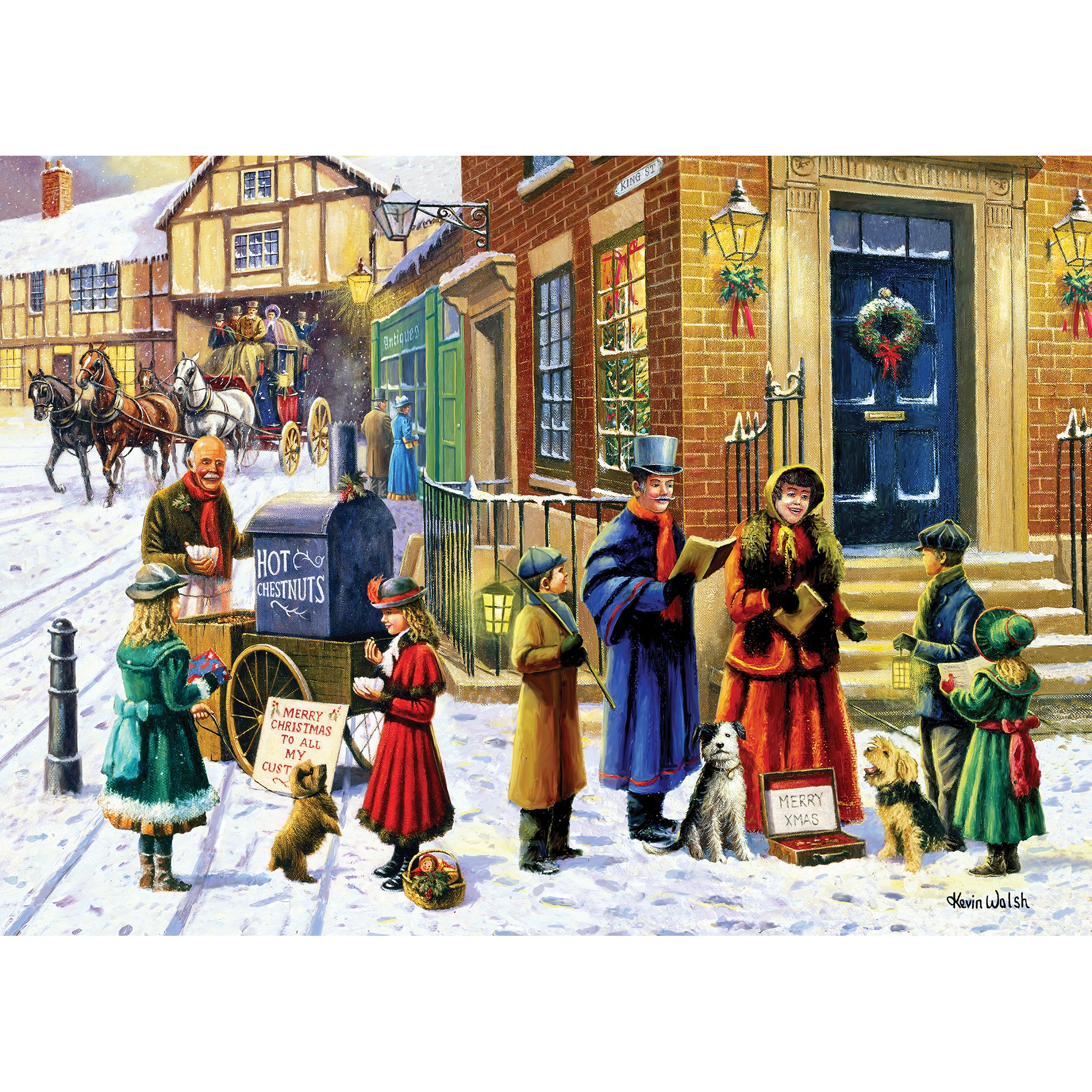 The carol singers 500 piece jigsaw puzzle by gibsons games