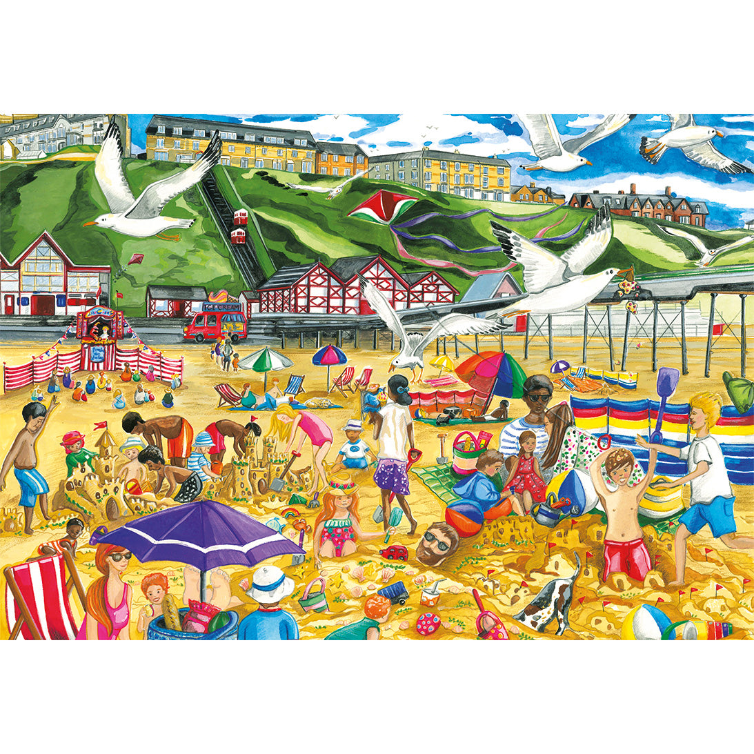 Saltburn-by-the-Sea 500 Piece Jigsaw Puzzle by Gibsons beautiful poster