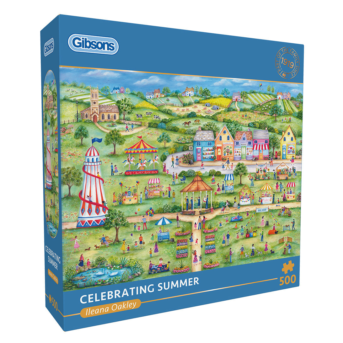 Celebrating Summer 500 Piece Jigsaw Puzzle by Gibsons in blue retail box