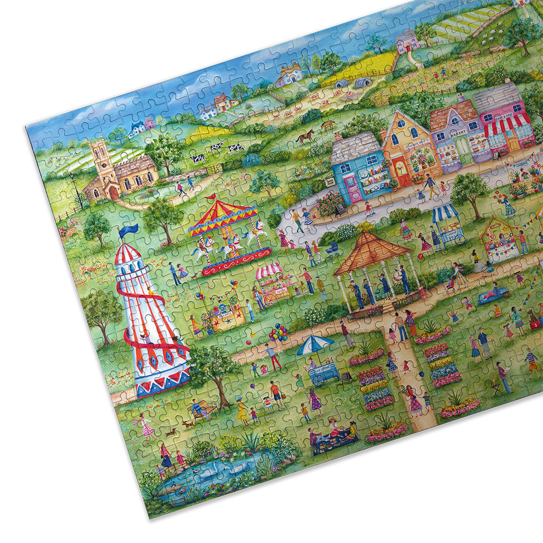 Celebrating Summer 500 Piece Jigsaw Puzzle by Gibsons made up detail on white background