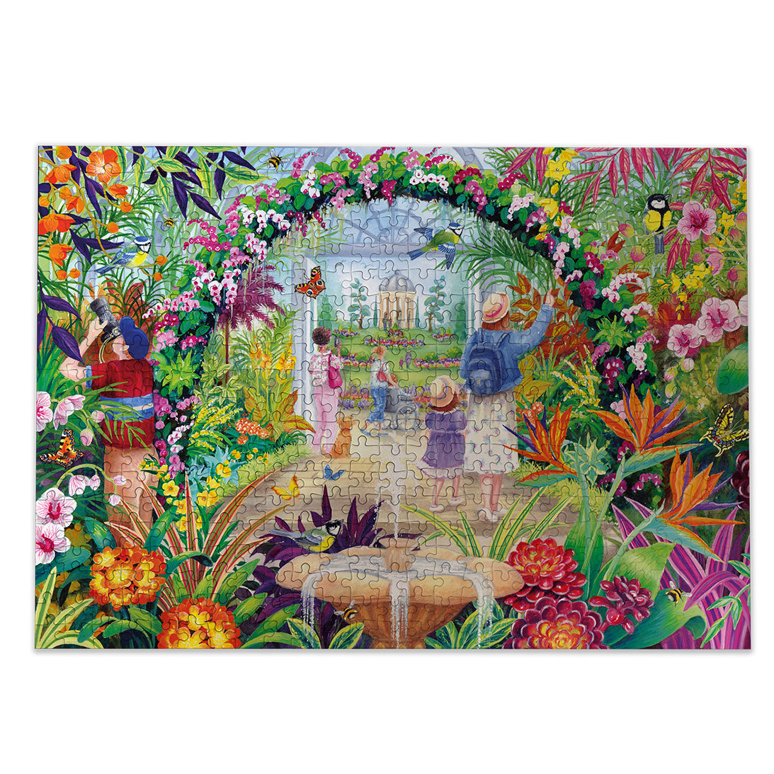 Botanical Blooms 500 Piece Jigsaw Puzzle by Gibson made up on white background