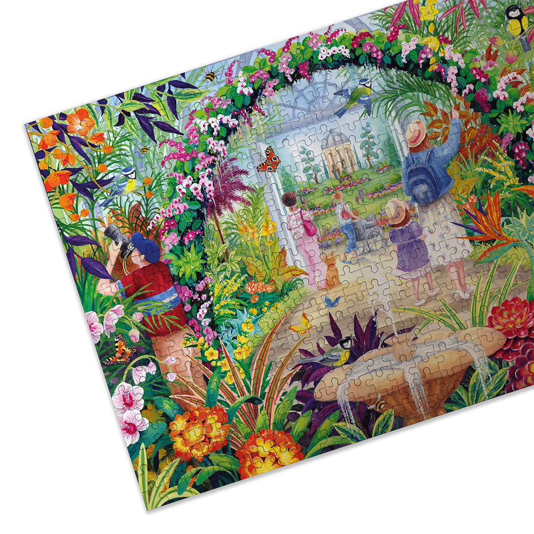 Botanical Blooms 500 Piece Jigsaw Puzzle by Gibson made up detail on white background