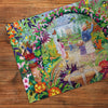 Botanical Blooms 500 Piece Jigsaw Puzzle by Gibson made up detail on wooden table