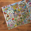 Curious Creatures 500 Piece Jigsaw Puzzle by Gibsons made up detail on wooden table