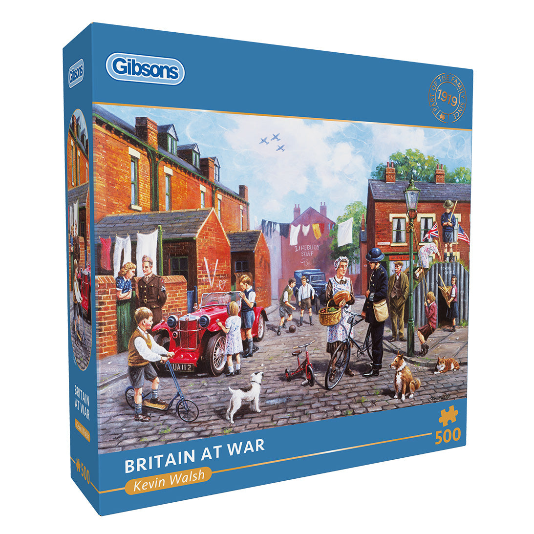 Britain at War 500 Piece Jigsaw Puzzle in blue retail box by Gibsons