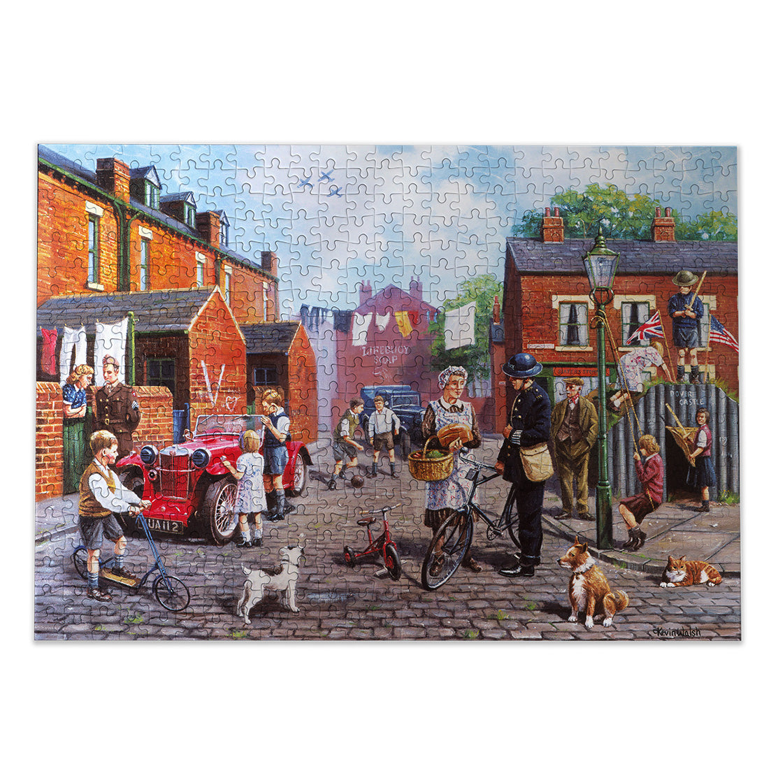 Britain at War 500 Piece Jigsaw Puzzle made up on white background