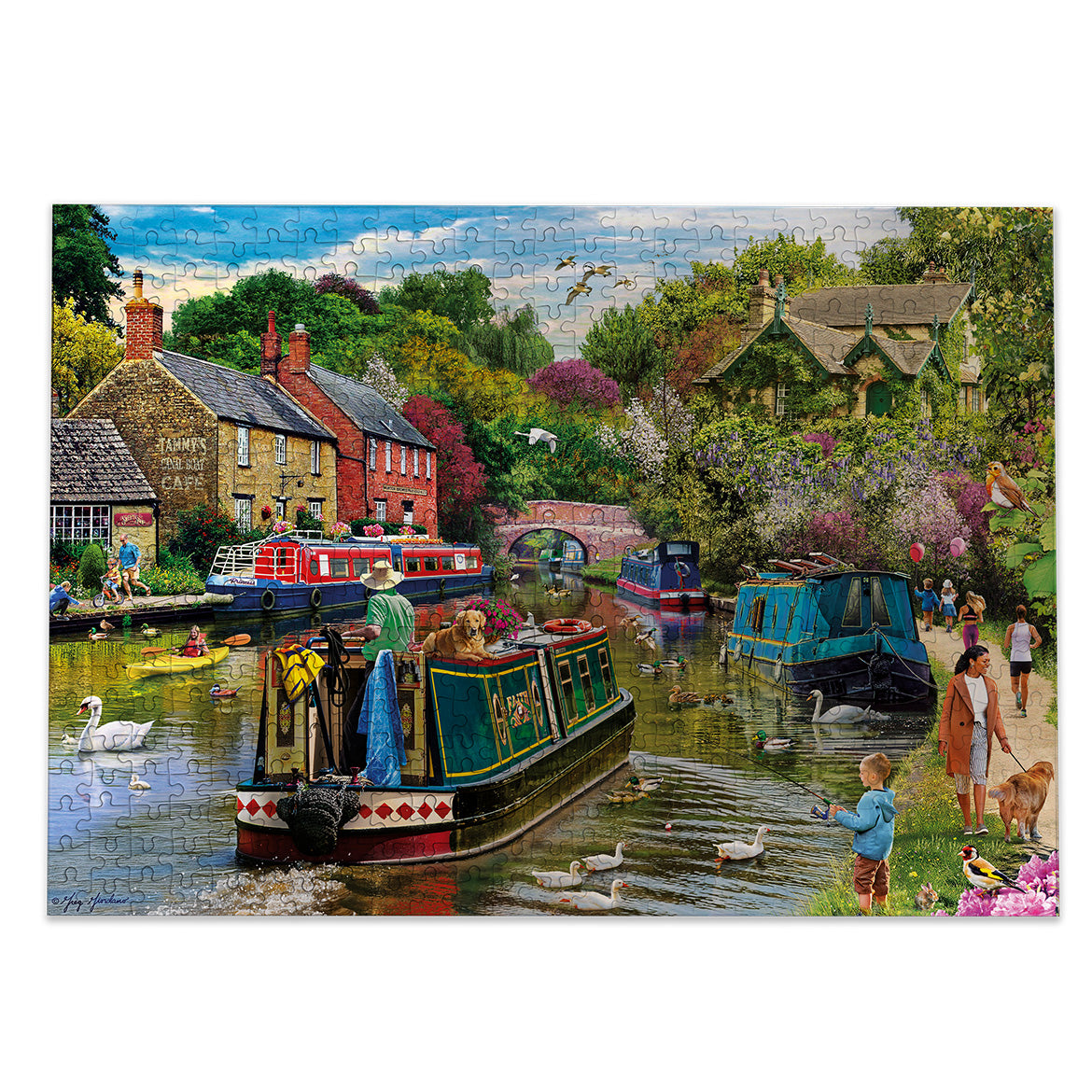Gibsons River Retreat 500 Piece Jigsaw Puzzle made up on white background