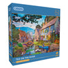 Gibsons Tea on the River 500 Piece Jigsaw Puzzle for Adults in blue retail box