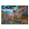 Gibsons Tea on the River 500 Piece Jigsaw Puzzle for Adults made up on white background