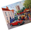 Gibsons Touring the Town 500 Piece Traditional Nostalgic Jigsaw Puzzle for Adults made up detail on white background