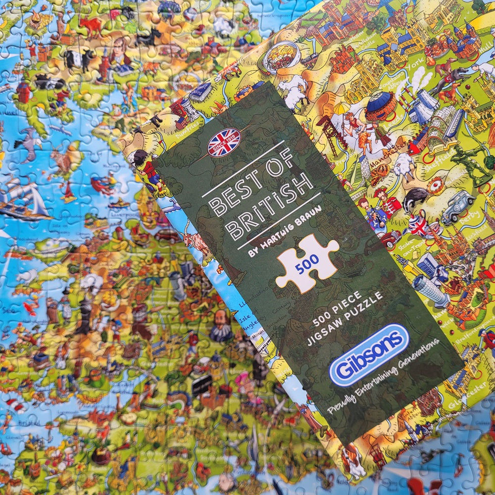 Best of British 500 Piece Jigsaw Puzzle for Adults from Gibsons 