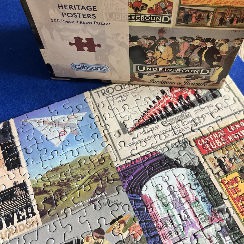 Gibsons London Transport Heritage Posters 500 Piece Jigsaw Puzzle for adults