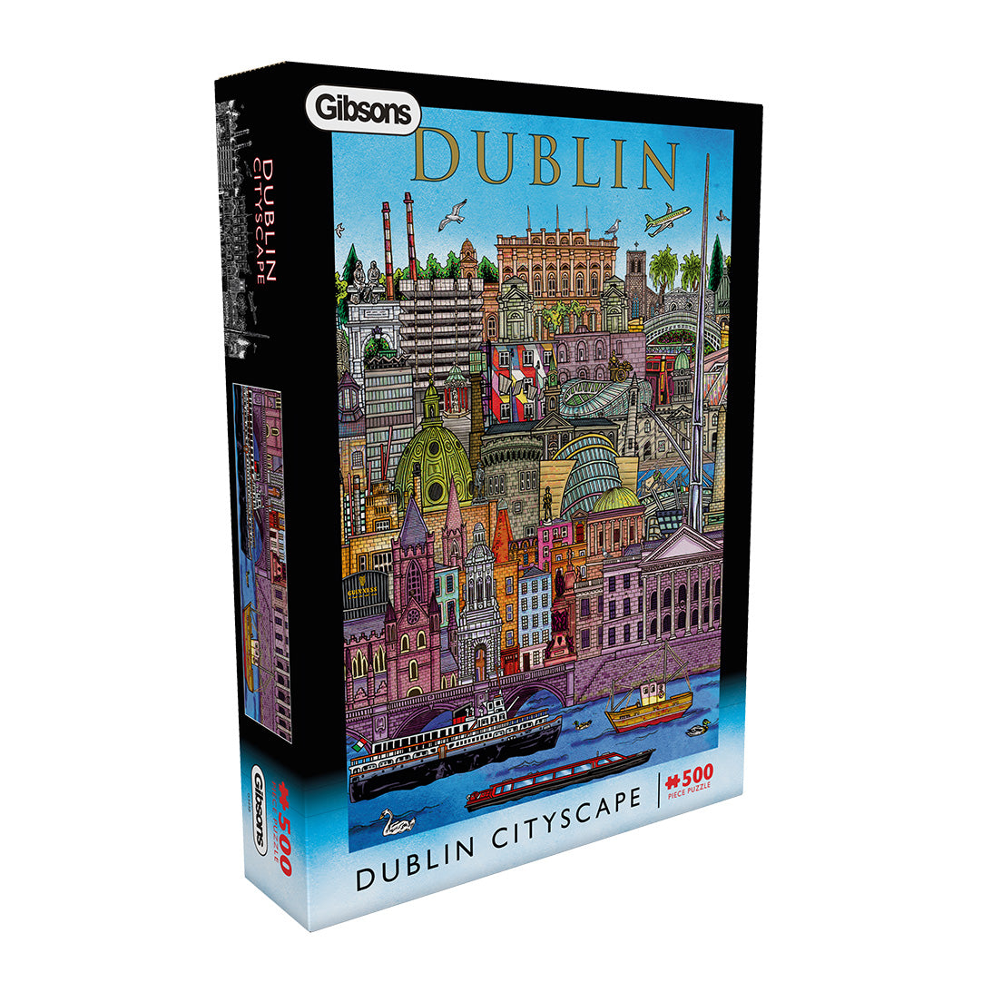 Gibsons Dublin Cityscape 500 Piece Jigsaw Puzzle in special retail box