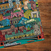 Gibsons Paris Cityscape 500 Piece Jigsaw Puzzle for Adults made up detail on wooden table