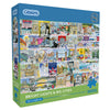 Gibsons Bright Lights & Big Cities Extra Large 500 Piece Jigsaw Puzzle in blue retail box