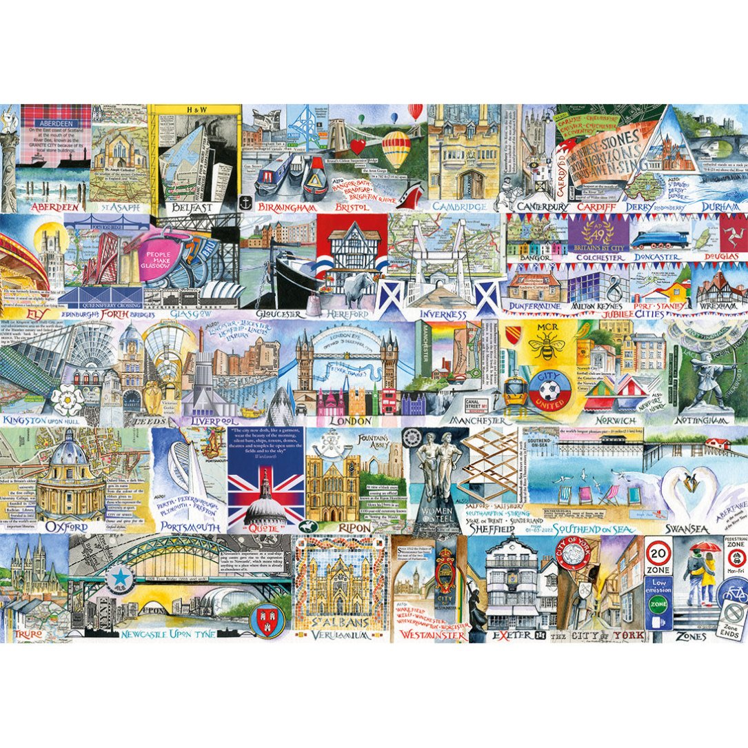 Gibsons Bright Lights & Big Cities Extra Large 500 Piece Jigsaw Puzzle poster