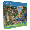 Gibsons Morning in the Med 500 Extra Large Piece Jigsaw Puzzle in blue retail box